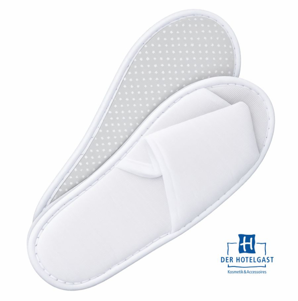 Baumwoll-Slipper geschlossen mit Manschette